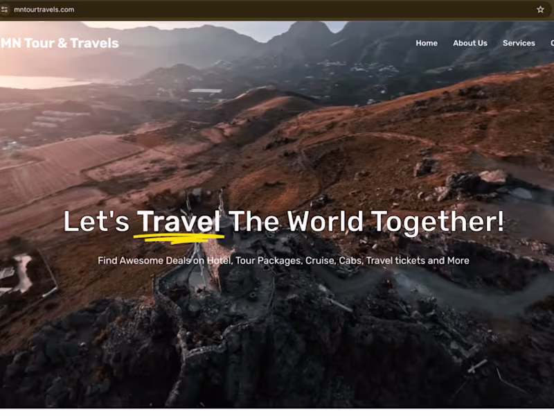Cover image for Website for mntourtravels.com