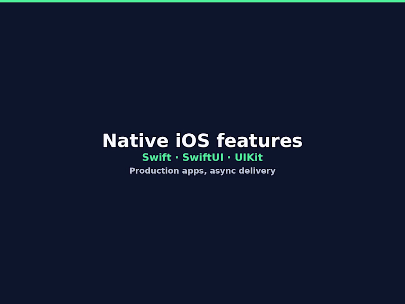 Cover image for Native iOS feature delivery —