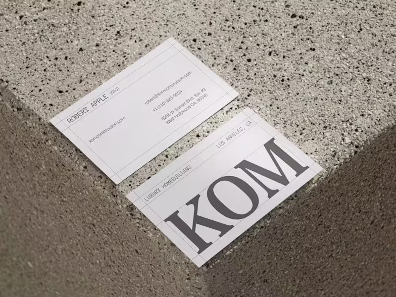 Cover image for KOM Construction - Rebranding & Web Design + Development