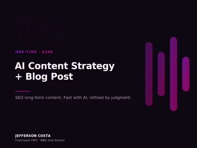 Cover image for AI-Powered Content Strategy + Blog Post