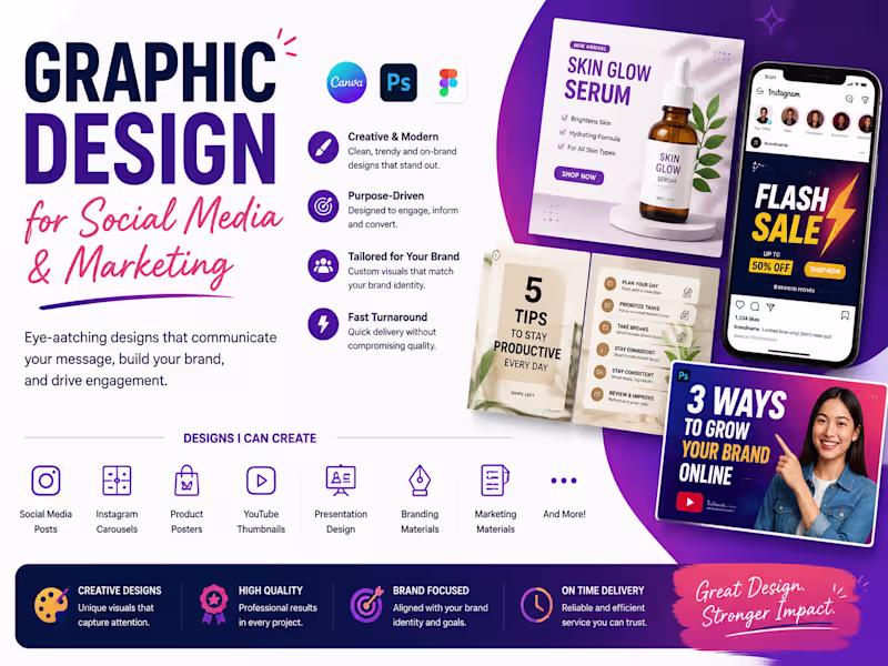 Cover image for Graphic Design for Social Media & Marketing