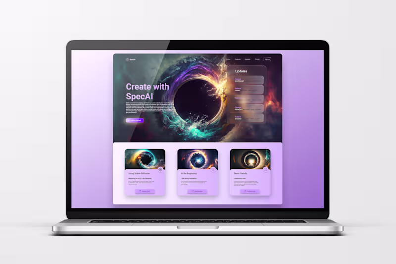 Cover image for Landing Page Design in Framer — Spec AI