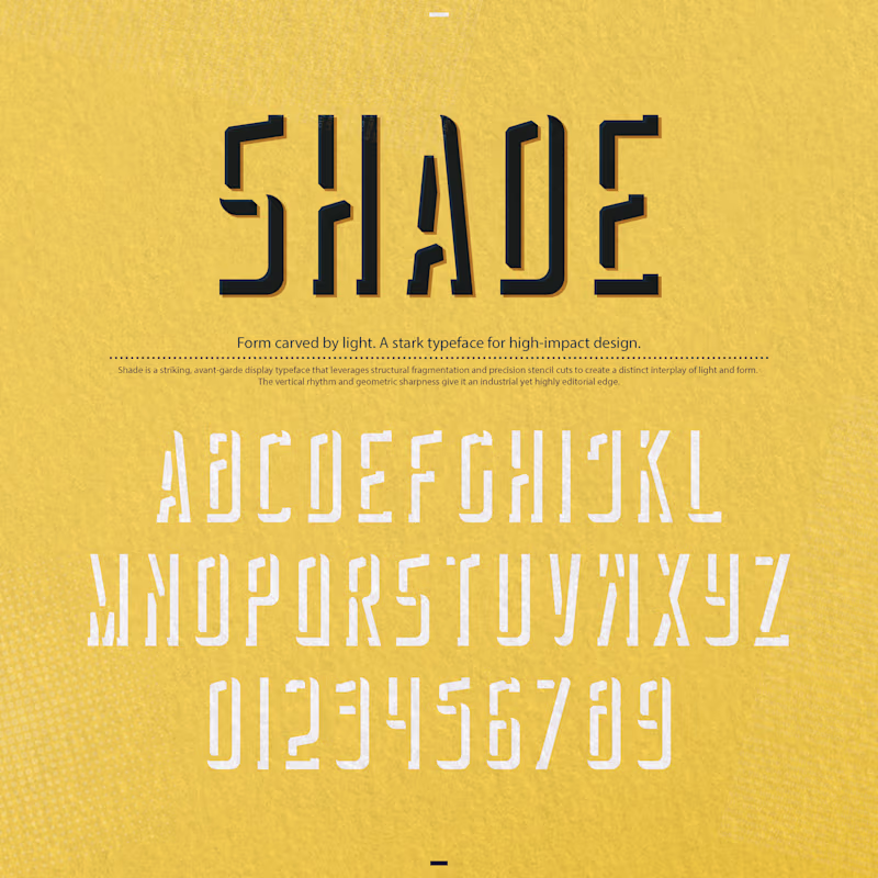 Cover image for "Shade" is a striking, avant-garde