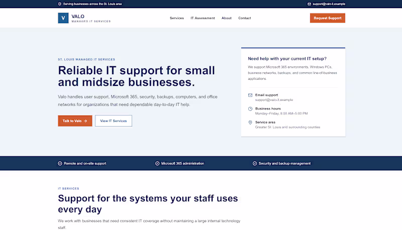 Cover image for Valo Managed IT