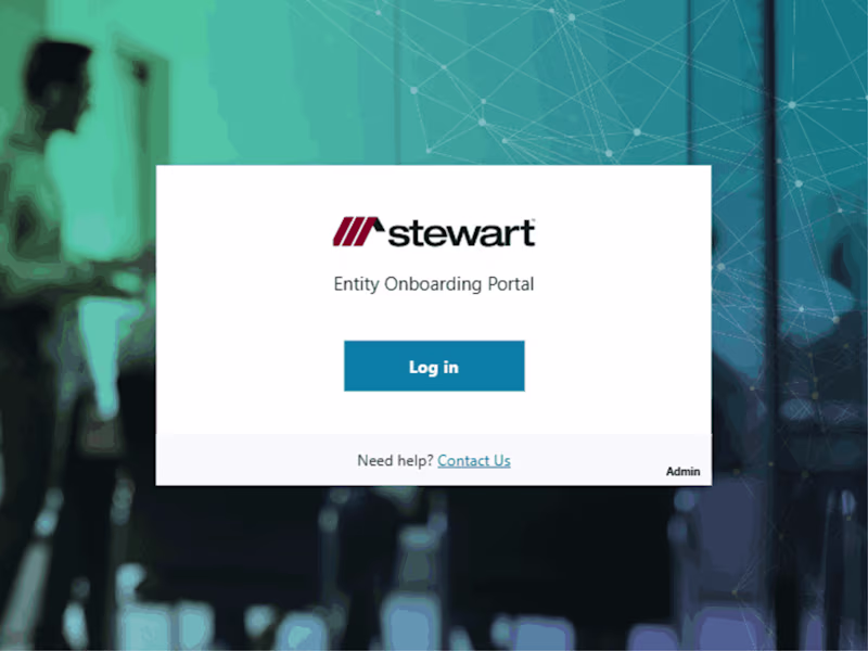 Cover image for Entity Onboarding Portal – Digital