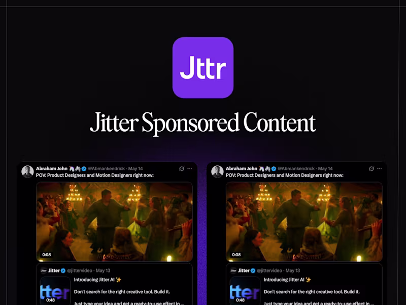 Cover image for Sponsored X Content Campaign for Jitter