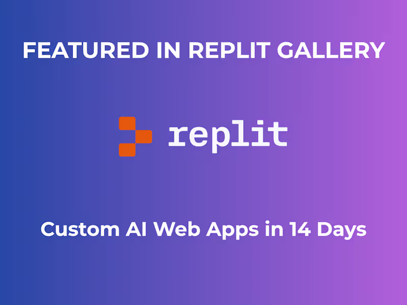 Cover image for Custom AI Web App Built on Replit in 14 Days