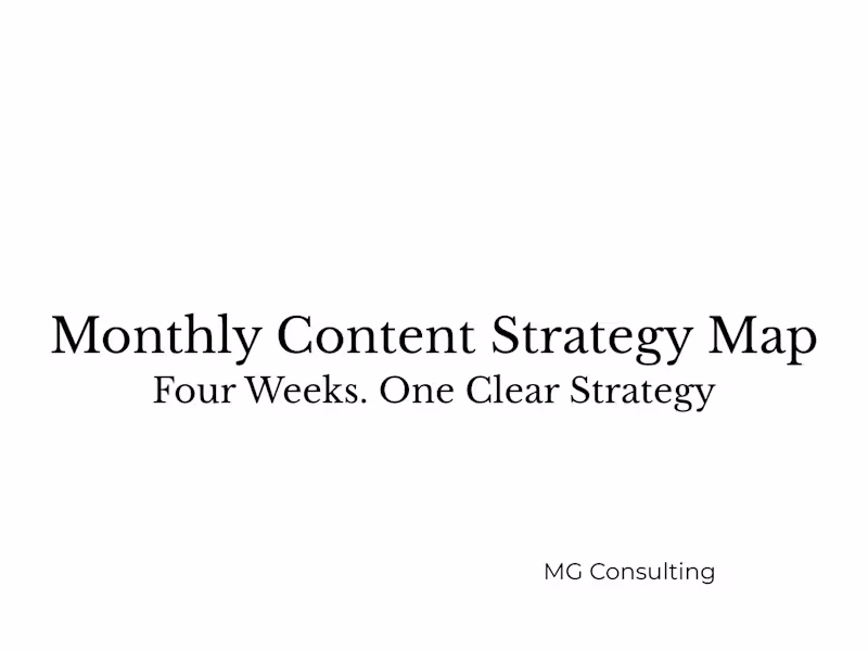 Cover image for Monthly Content Strategy Mao