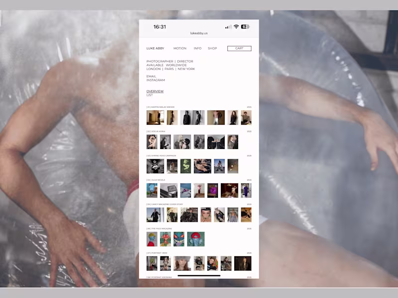 Cover image for Minimal portfolio interface built around