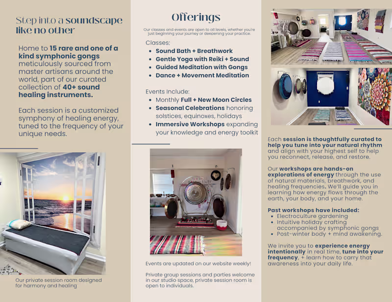 Cover image for Tri-Fold Brochure - Wellness Studio