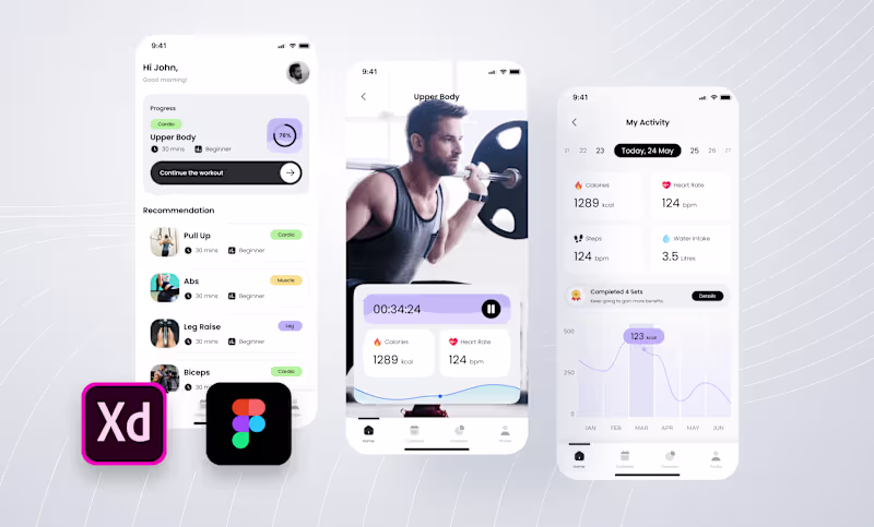Cover image for Mobile App UI/UX Design in Figma and Adobe XD