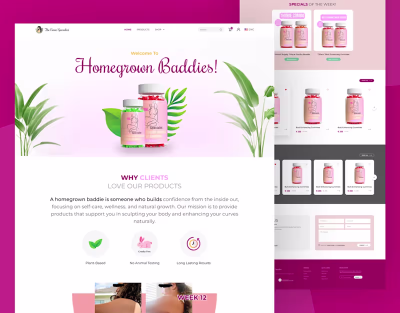 Cover image for The Curve Specialist ecommerce product landing page
