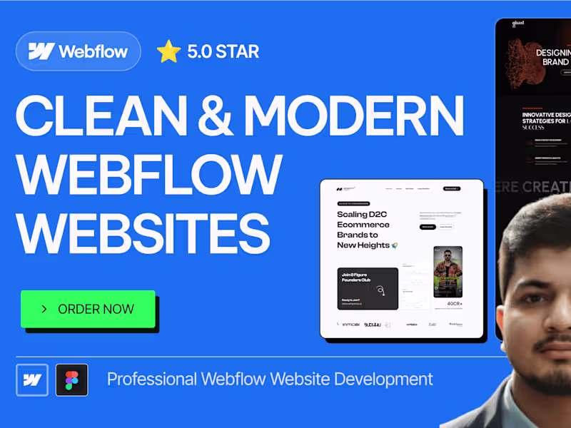 Cover image for I will design, redesign or develop webflow website