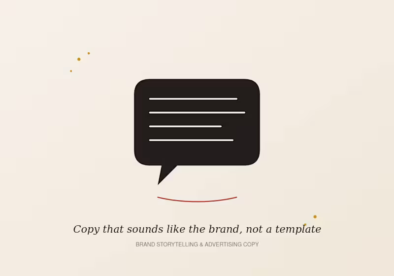 Cover image for Brand Storytelling & Advertising Copy
[Visual: