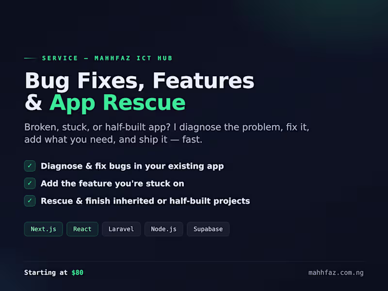 Cover image for Bug Fixes, New Features & App Rescue