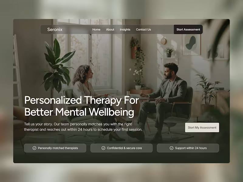 Cover image for Seronix Online Mental Health Web Template Development