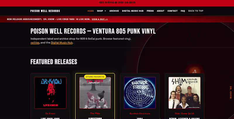 Cover image for Poison well record 
