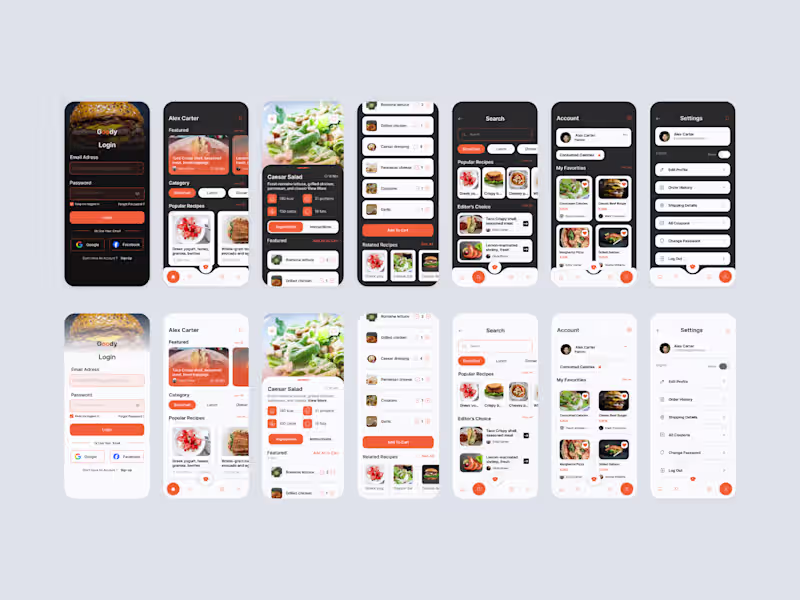 Cover image for UI Design & Motion Animation for Food & Delivery Brands