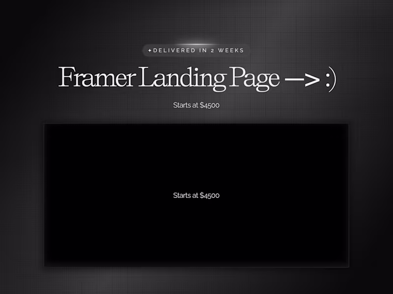 Cover image for Framer Landing Page