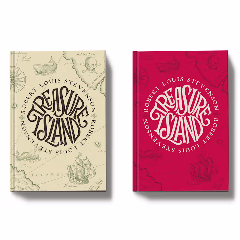 Cover image for A Modern Take on Treasure Island: Book Cover Design
