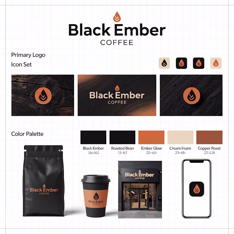 Cover image for Black Ember Coffee — Brand Identity Concept