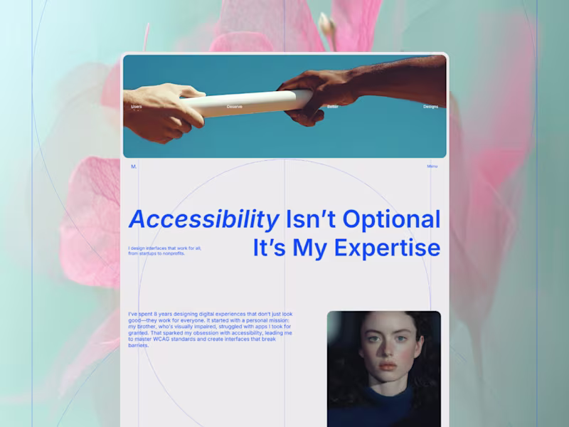 Cover image for Maya - Minimal Portfolio for UI/UX Designers