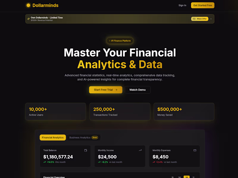Cover image for Dollarminds Financial Management Platform
