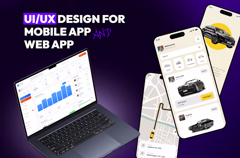 Cover image for UI/UX Design for Web Apps & Mobile Apps
