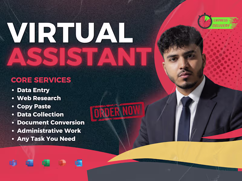 Cover image for Expert virtual assistant for data entry and web research