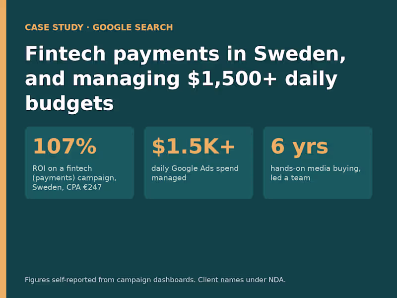 Cover image for Fintech Search and $1,500+ daily budgets
