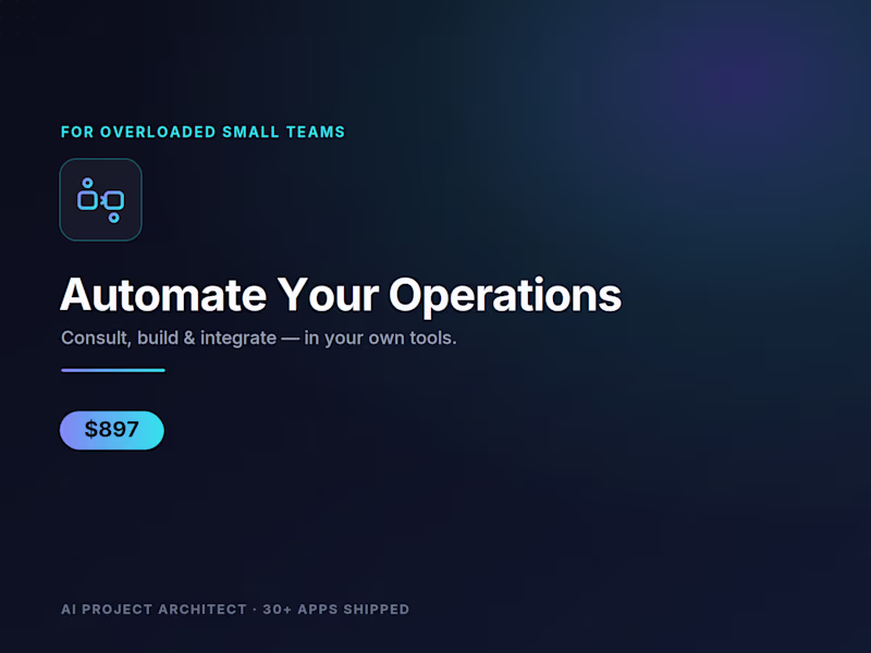 Cover image for AI Business Automation — Consult, Build, Integrate, Scale AI