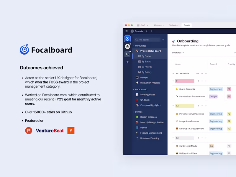 Cover image for Focalboard - Open source project management app :: Behance