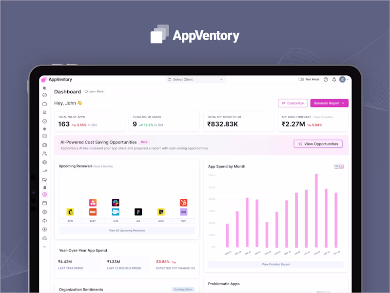 Cover image for AppVentory Case Study | SaaS Spend Management Design