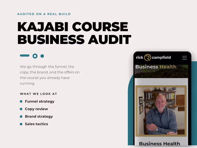 Cover image for Kajabi Business Audit for Small Business Consultant