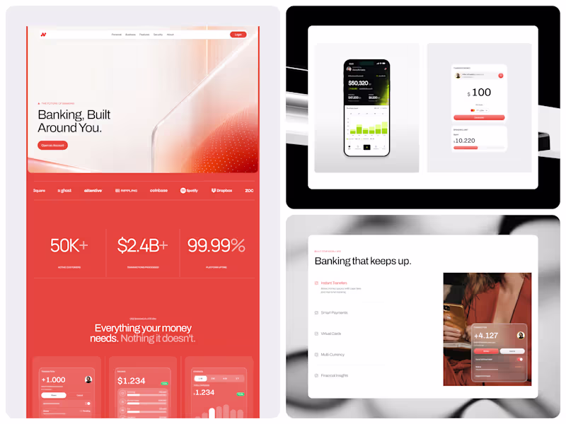 Cover image for Nero - Digital Banking Landing Page