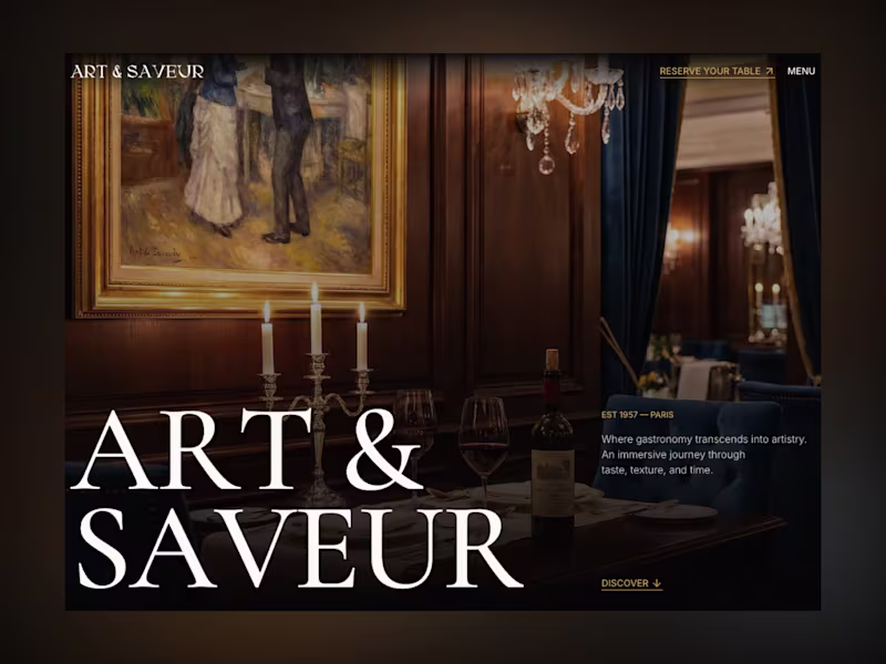Cover image for Art & Saveur — Luxury Fine Dining Template