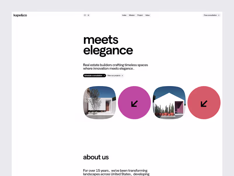 Cover image for Interior Design Agency Website Header
A