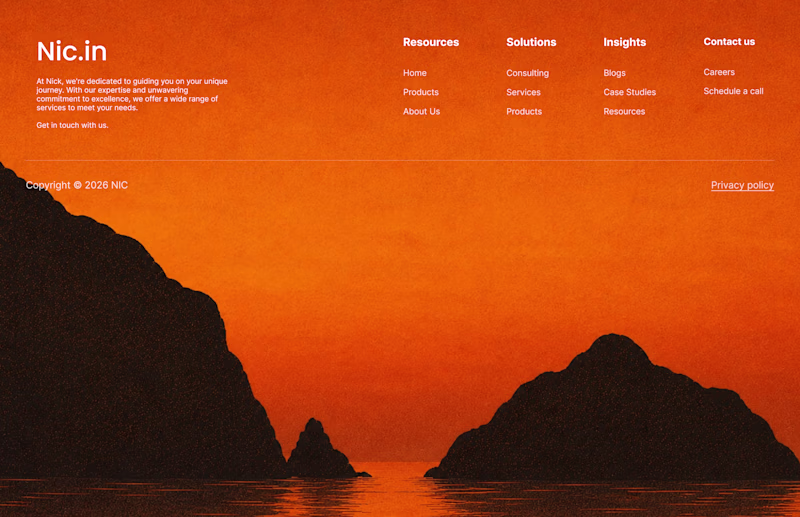Cover image for Footer Design - Less noise. More intention 💫