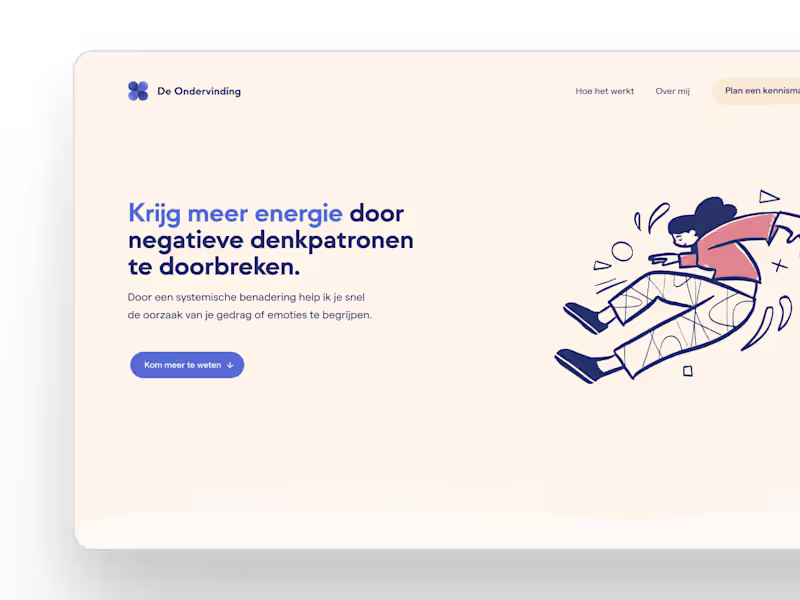 Cover image for De Ondervinding: Website for a trauma guidance counsellor