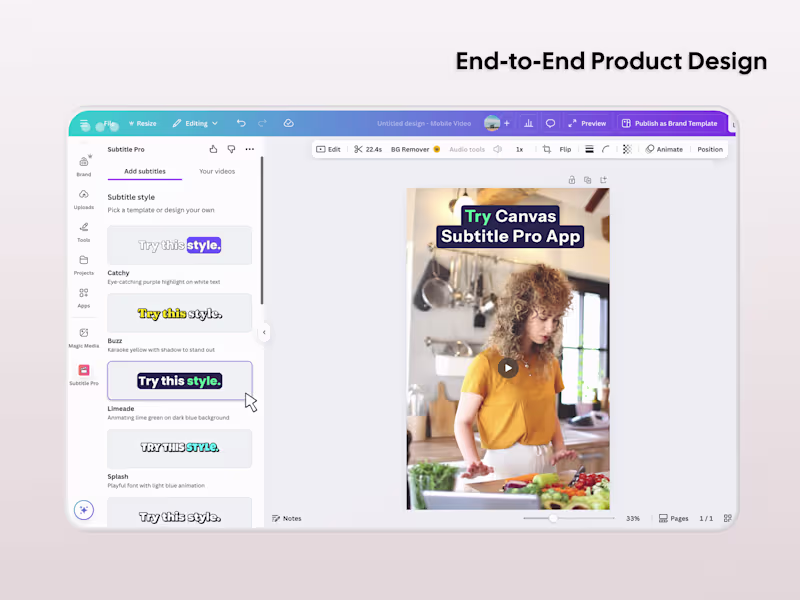 Cover image for Designed an AI Captioning App for the Canva Marketplace