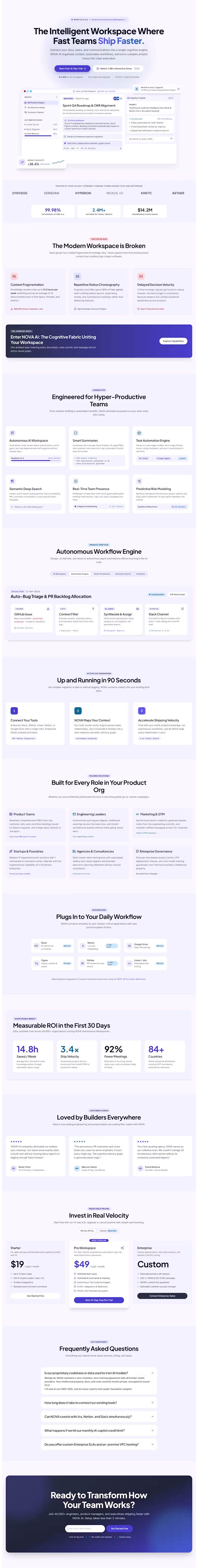 Cover image for NOVA AI — AI SaaS