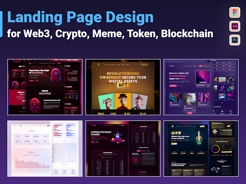 Cover image for Premium Web3 & Crypto Landing Page Design in Figma