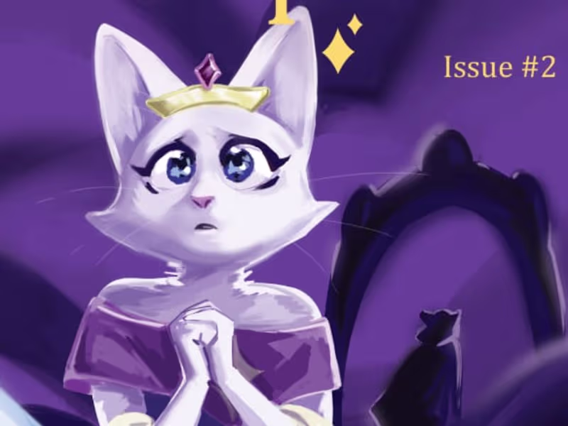 Cover image for Illustrated Cover for Fantasy Comic about Cat Knights