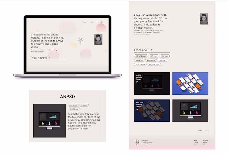Cover image for Design Portfolio Nostalgia, first time I used Webflow to bui...