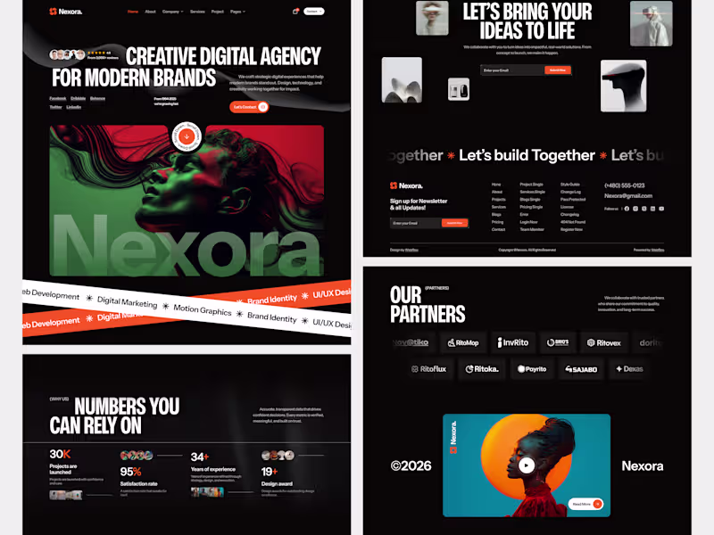 Cover image for Nexora - Portfolio & Agency Website