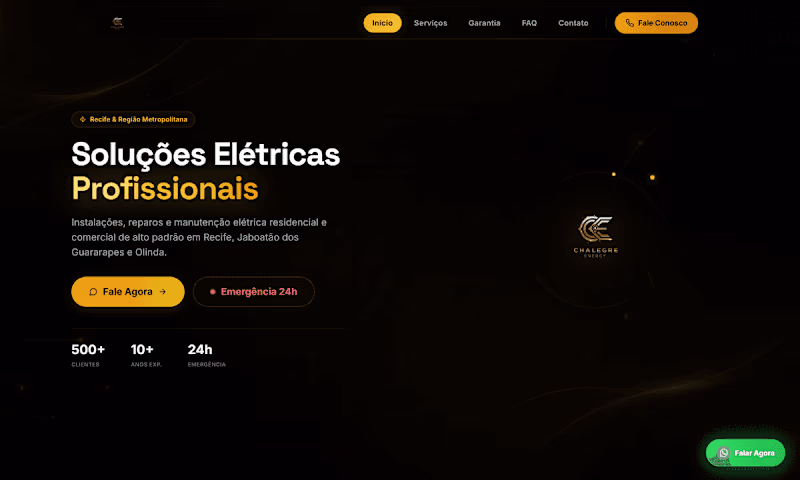 Cover image for Chalegre Energy - Electrical Services Website