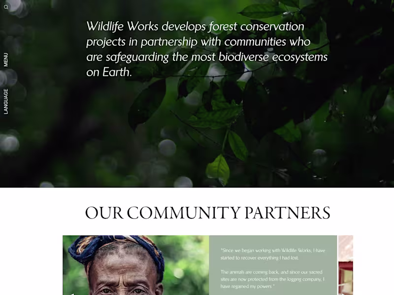 Cover image for Wildlife Conservation Wix Studio website design and build