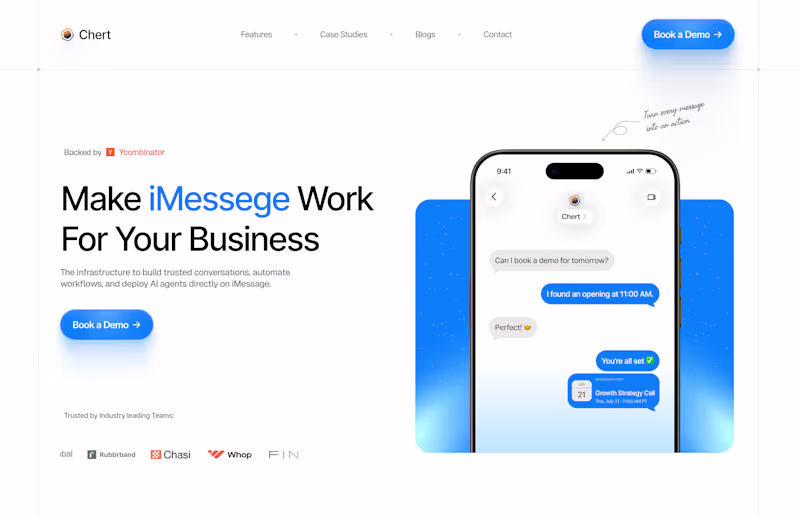 Cover image for Designed a clean, high-contrast SaaS landing page with a str...