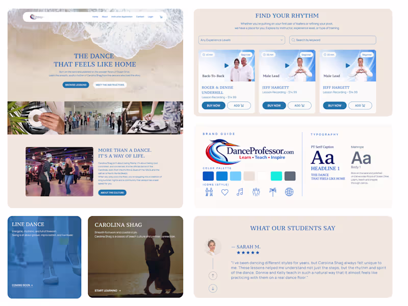Cover image for Custom Kajabi Website Design & Build for DanceProfessor