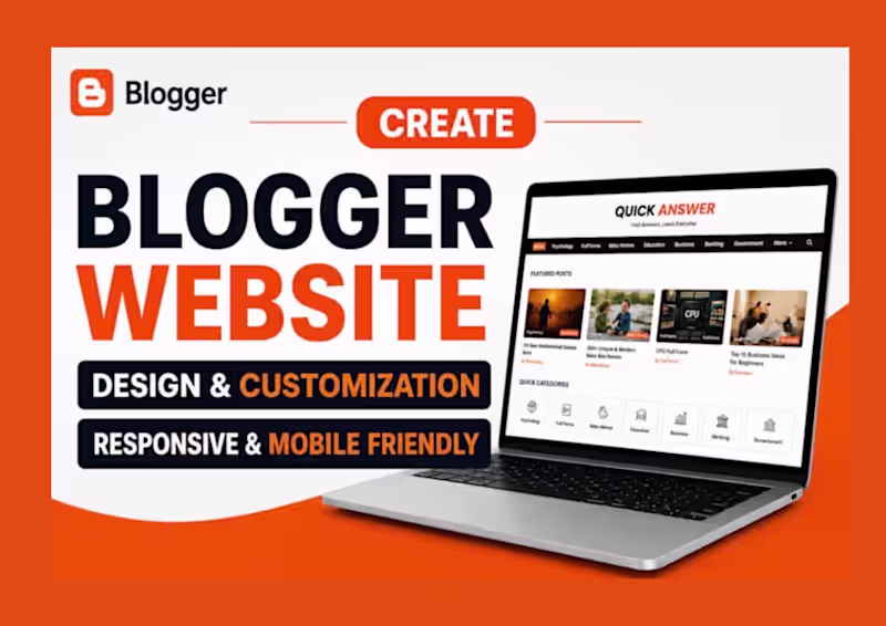 Cover image for Customize or redesign blogspot website or blogger template